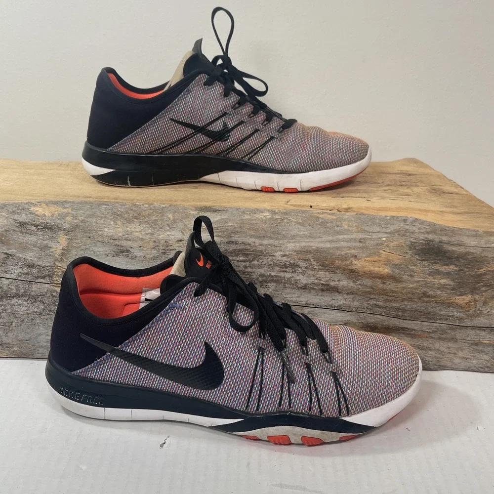 Nike Free TR 6 Running Shoes Womens 8 Black Purple Athletic 833424-006‎ Outdoor